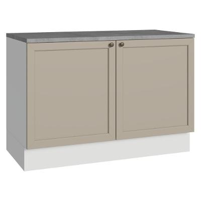 Balcão Gabinete De Pia 120 Cm (com Tampo) Branco-crema Vik Madesa Branco-crema