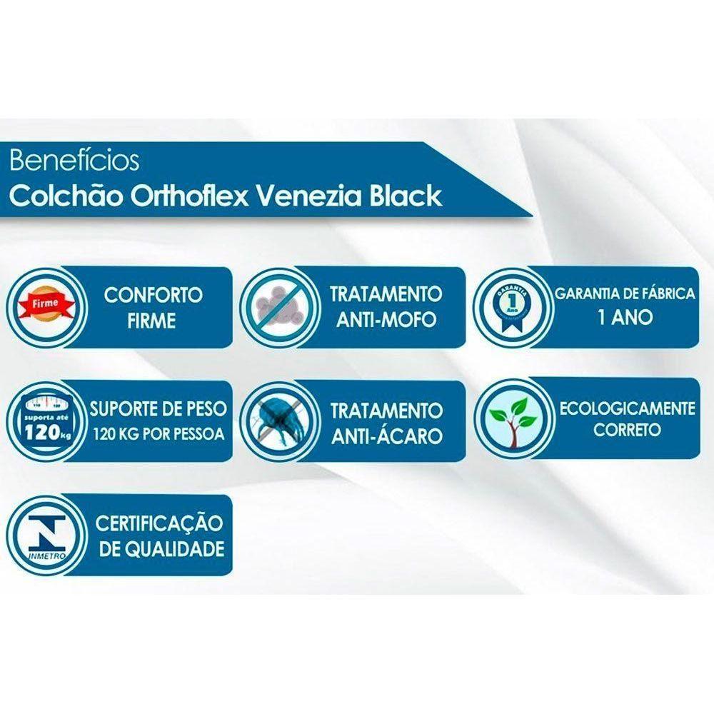 Cama Box Queen: Colchão Molas Orthoflex Bonnel Venezia + Base CRC Suede Bege(158x198) - 4