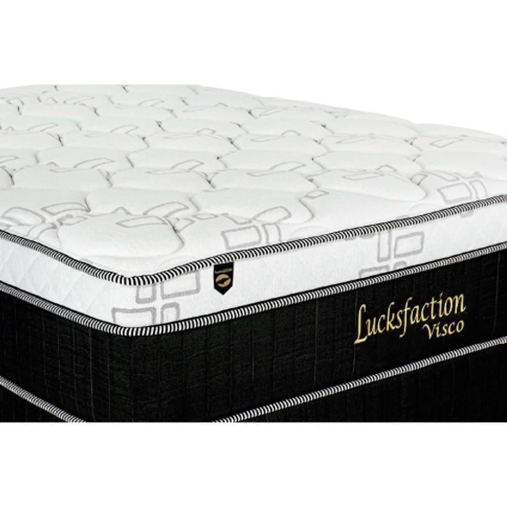 Cama Box Queen: Colchão Molas Ensacadas Luckspuma MasterPocket Lucksfaction Viscoelástico + Base CRC Suede Brown(158x198) - 3
