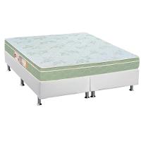 Cama Box Queen: Colchão Espuma Castor D33 Sleep Max + Base CRC Courano White(158x198) - 1
