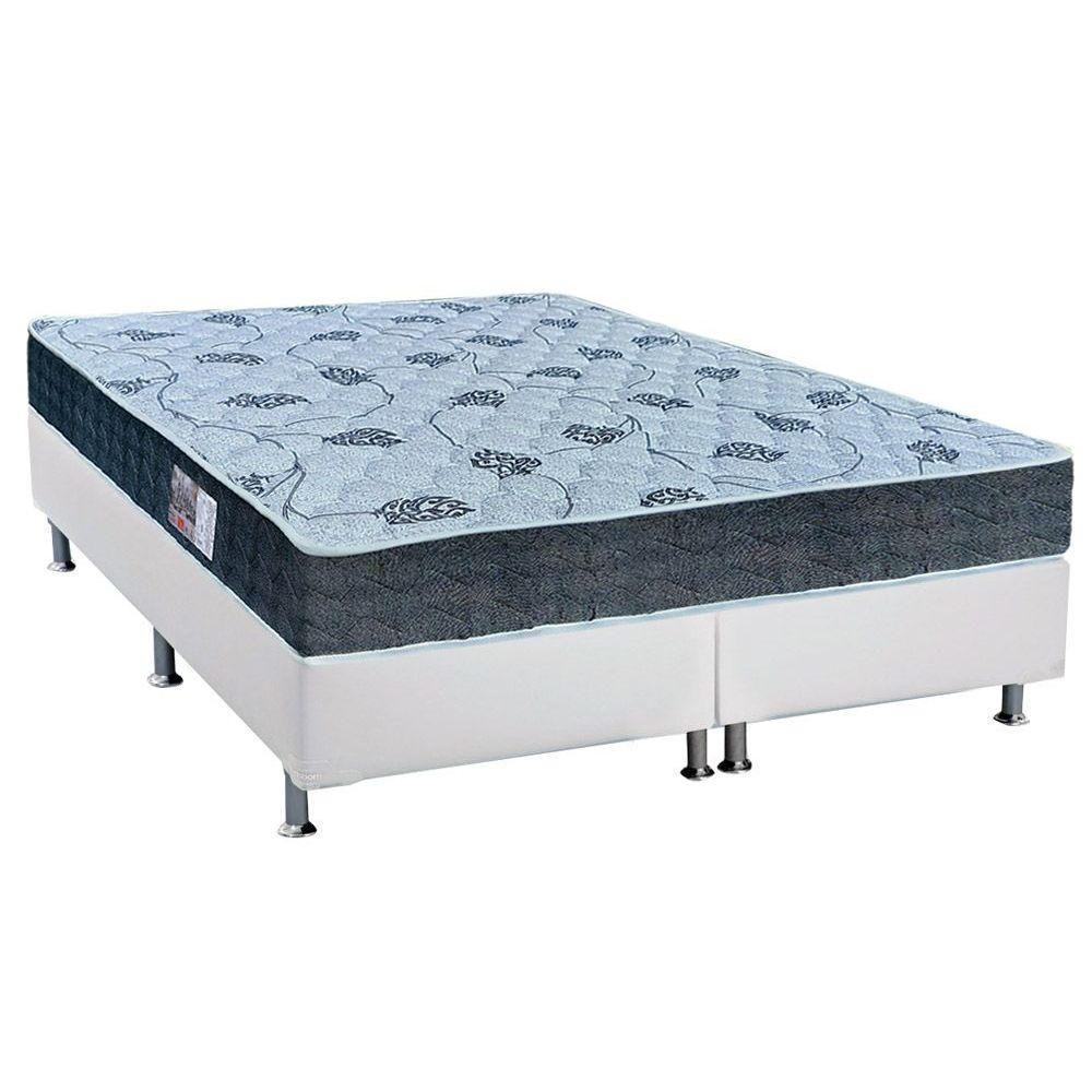 Cama Box Queen: Colchão Espuma D45 Orthoflex Comfortpedic Line + Base CRC Courano White(158x198) - 1