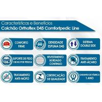 Cama Box Queen: Colchão Espuma D45 Orthoflex Comfortpedic Line + Base CRC Courano White(158x198) - 5