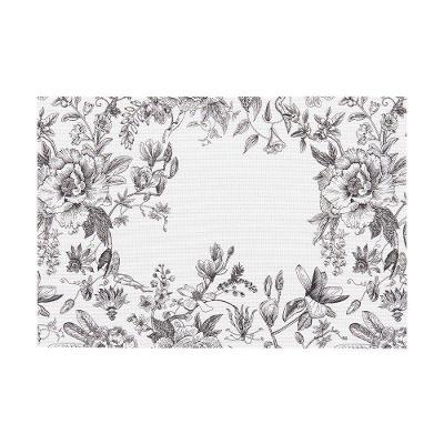 Jogo Americano Copa E Cia 6 Peças Trama Loom Black Garden