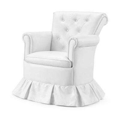 Cadeira Poltrona Balanço Amentação Confortável Quarto Descanso Sala Leitura Corino corino Branco