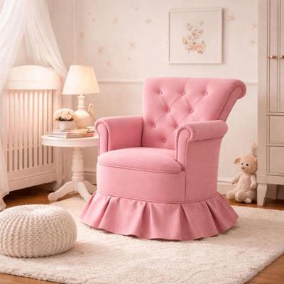 Poltrona Amamentação Quarto Bebê Confortável Descanso Sala Leitura Suede Rosa