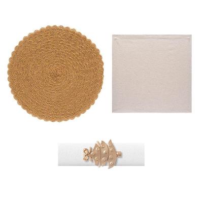 Kit De Mesa Posta Copa E Cia 4 Lugares Ava Gold- Pinheiro