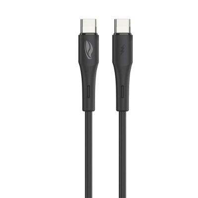 Cabo Usb Tipo-c Para Tipo-c C3tech, 1 Metro, Corrente 3a, Carregamento Rápido, Revestimento Silicone - Cb-p300bk