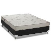 Cama Box Viúva: Colchão Espuma Ortobom Light Saúde + Base CRC Courano Black(128x188) - 1