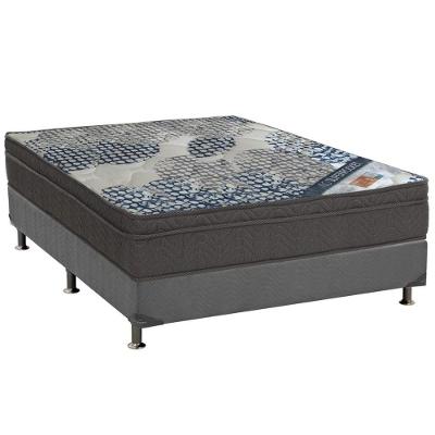 Cama Box Viúva: Colchão Molas Ensacadas Ortobom SuperPocket ISO Firme + Base CRC Suede Gray(128x188)