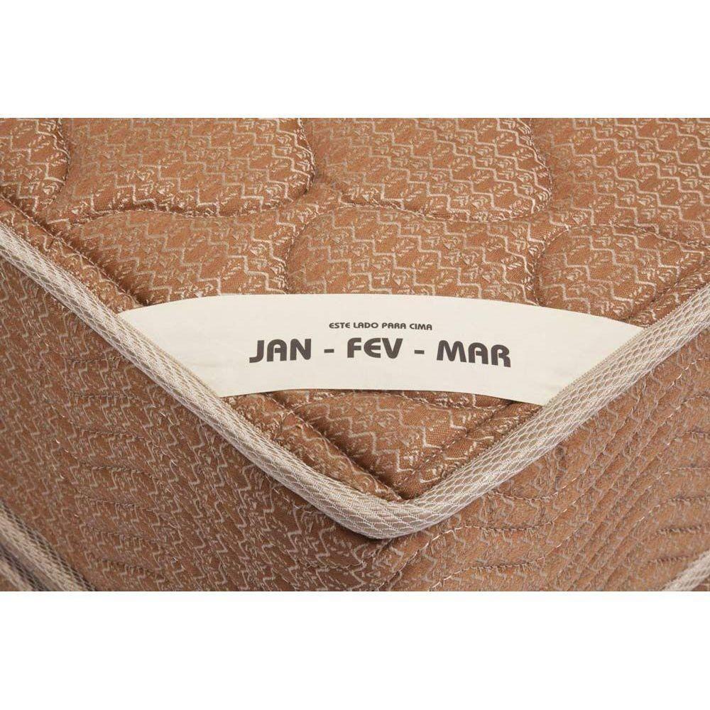 Cama Box Baú Casal: Colchão Molas Bonnel Ortobom Hotelaria Multilastic Orthotel + Base CRC Suede Brown(138x188) - 2