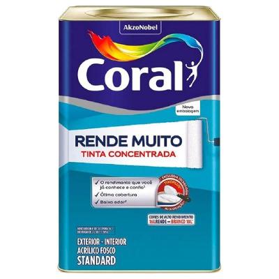 Tinta Acrílica Fosca Rende Muito Azul Sereno 16 Litros 5763552 Coral Tinta Acrílica Fosca Rende
