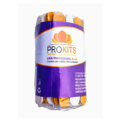 Lixa De Unha Tradicional 8cm Com 100un Prokits Ref 173