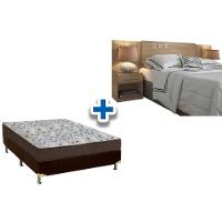 Cama Box Casal CRC + Colchão D45 ISO 150 Ortobom + Cabeceira Plus Atacama - 1