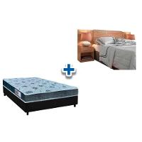 Cama Box Casal CRC + Colchão D45 Cecina + Cabeceira Plus Atacama - 1