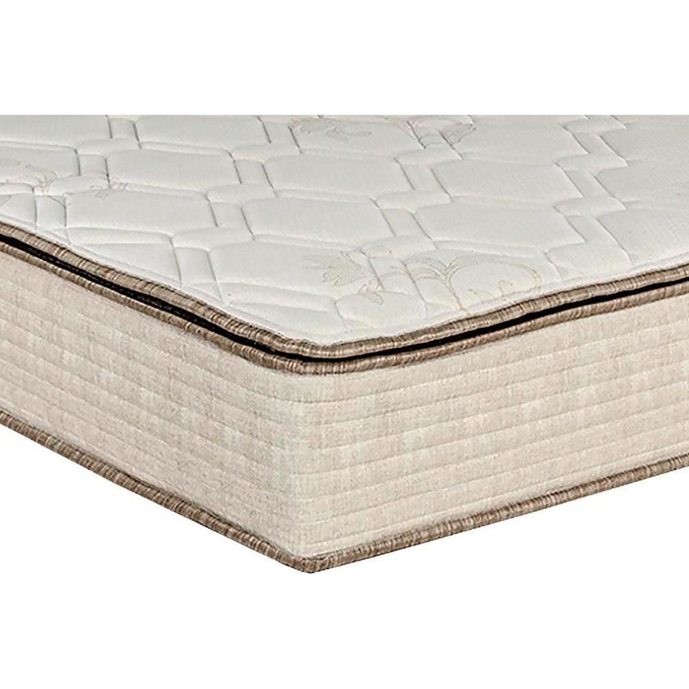 Cama Box c/Auxiliar Casal: Colchão Luckspuma Bonnel Montreal Spring + Base CRC Courano Branco(138x188) - 4