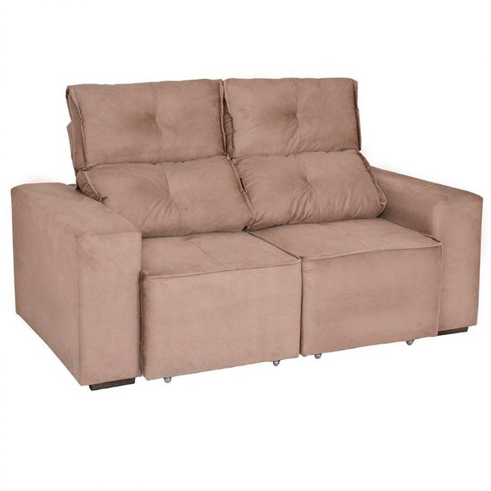 Estofado Adapt 2 Lugares Retrátil E Reclinável Espuma D23 Paraná Marrom - 1