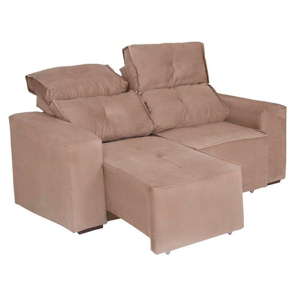 Estofado Adapt 2 Lugares Retrátil E Reclinável Espuma D23 Paraná Marrom - 4