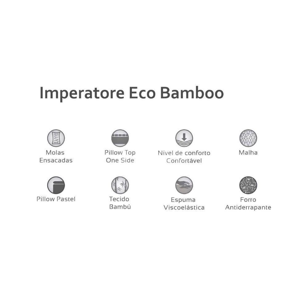 Cama Box c/Auxiliar Casal: Colchão Herval MasterPocket Imperatore Eco Bamboo + Base CRC Courano Branco(138x188) - 3