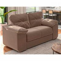 Estofado 2 E 3 Lugares Veludo Choco Mamflex Choco