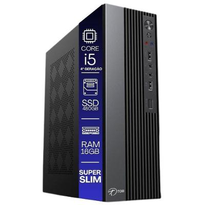 Computador Tob Slim Compacto 4ª Geração Intel Core I5 Ssd 480gb Memória 16gb Windows 10 Trial Desktop Pc Cpu