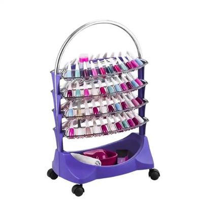 Carrinho Smaltbell Auxiliar Com 4 Bandejas Preto E Roxo