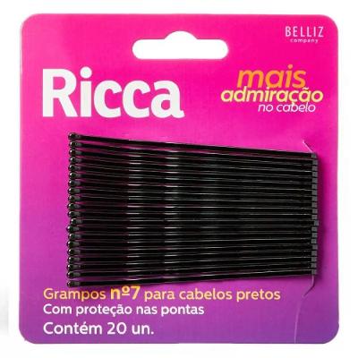 Grampo Cabelo Preto Numero 7 Ricca