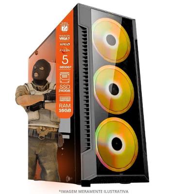 Pc Gamer Amd Ryzen 5 5600gt, 16gb Ram, Placa De Video Radeon Vega 7, Ssd 240gb, Fonte 550w