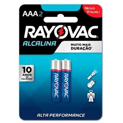 Pilha Alcalina 12v Palito Aaa Com 2 Unidades Rayovac