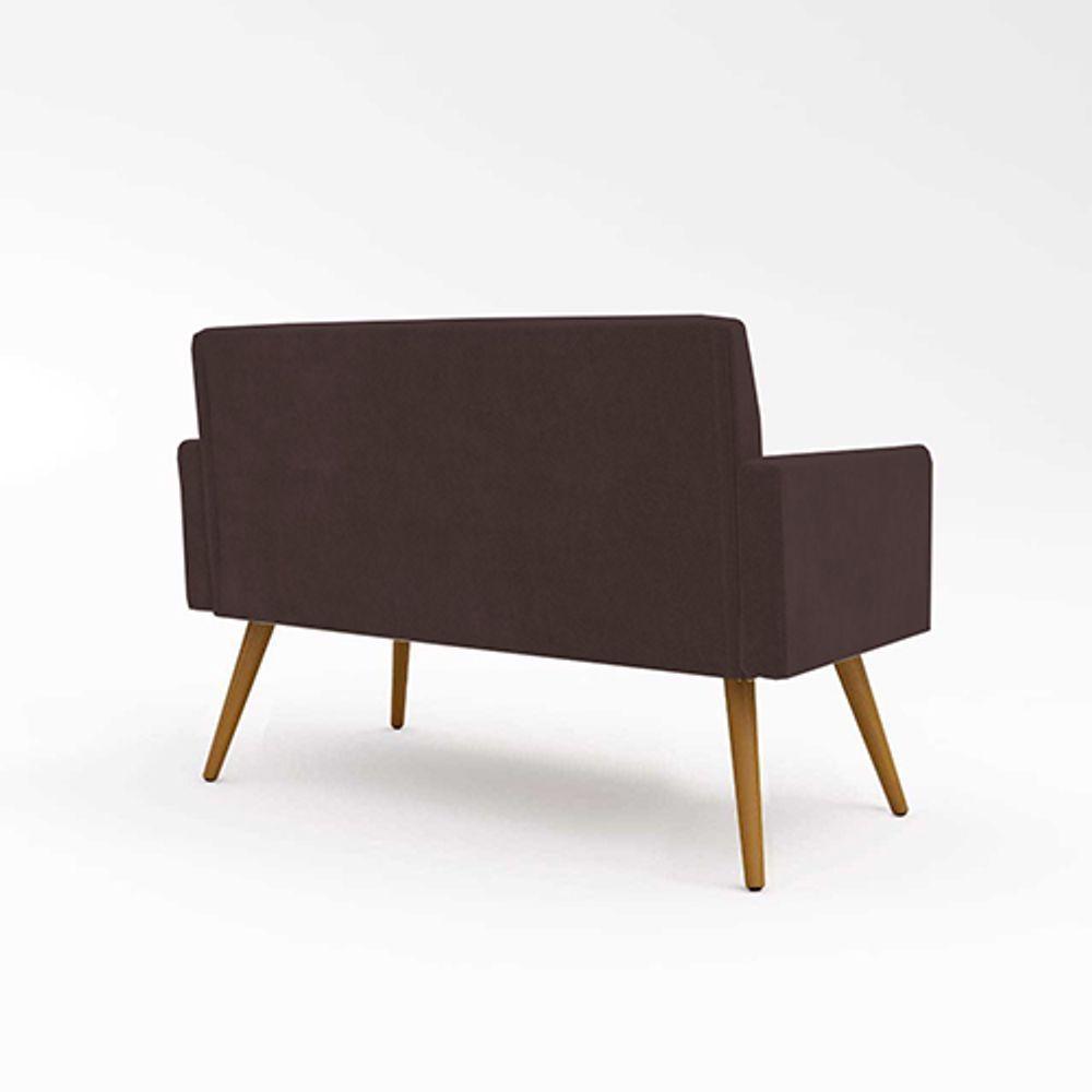 Kit Namoradeira 2 Lugares Reforçada + 2 Poltronas marrom - 3