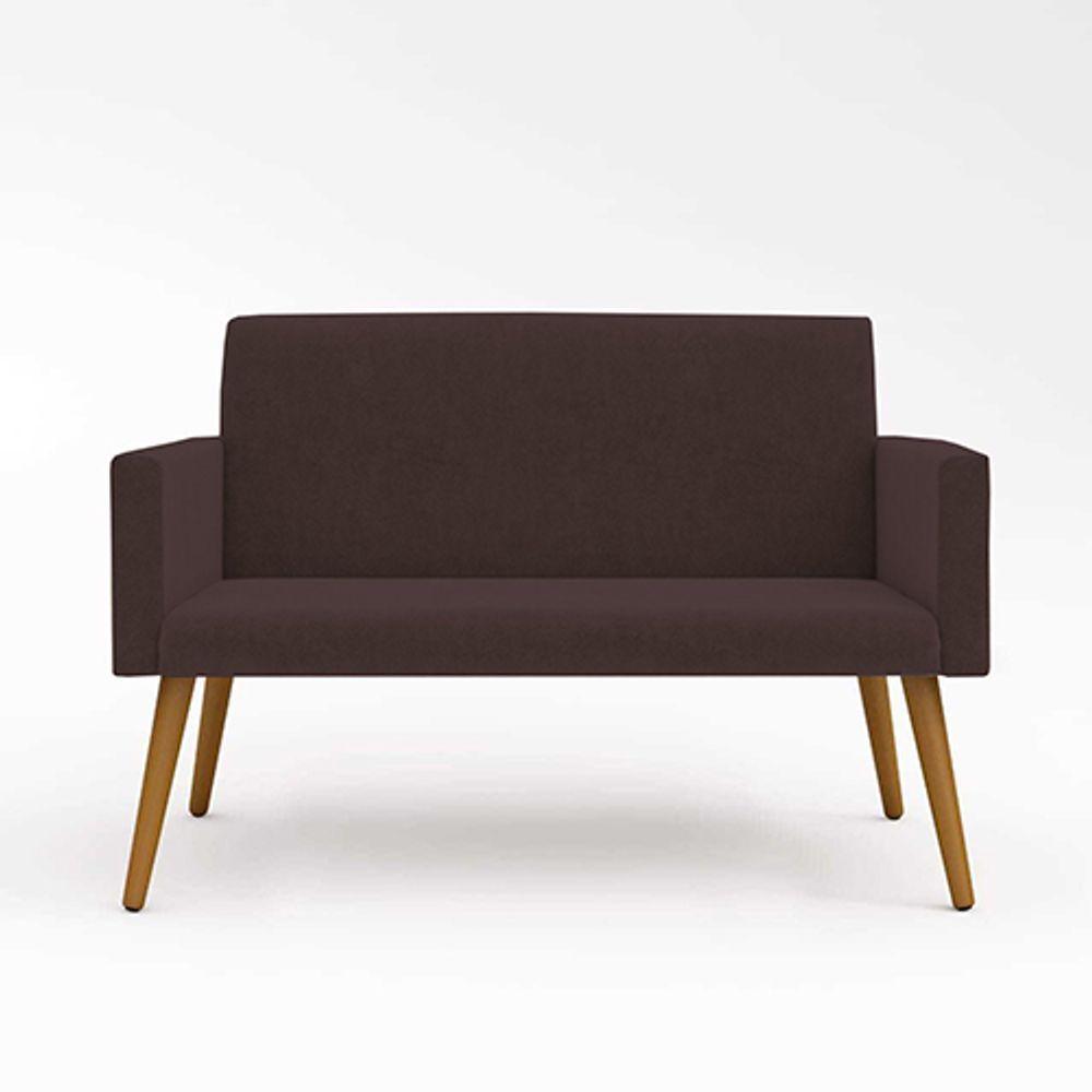 Kit Namoradeira 2 Lugares Reforçada + 2 Poltronas marrom - 5