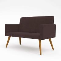 Kit Namoradeira 2 Lugares Reforçada + 2 Poltronas marrom