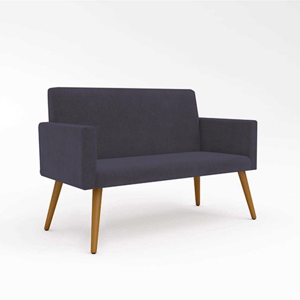 Kit Namoradeira 2 Lugares Reforçada + 2 Poltronas Cinza - 2