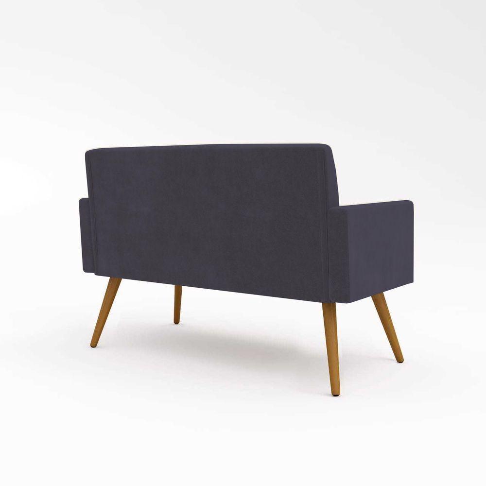 Kit Namoradeira 2 Lugares Reforçada + 2 Poltronas Cinza - 9