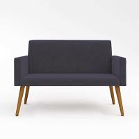 Kit Namoradeira 2 Lugares Reforçada + 2 Poltronas Cinza - 3