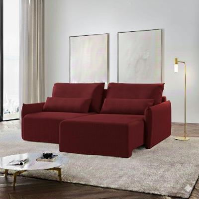 Sofá Retrátil E Reclinável Pequim Caixa Zero 1,80m - Vermelho