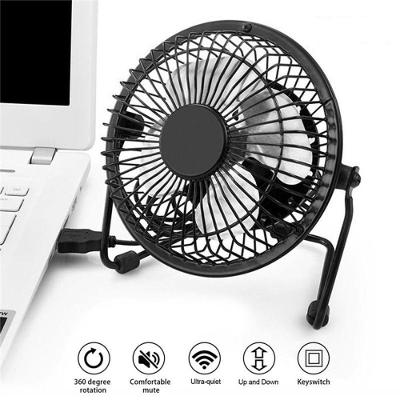 Ventilador Em Metal Mesa Notebook Mini Circulador Ar Usb Potente Silencioso