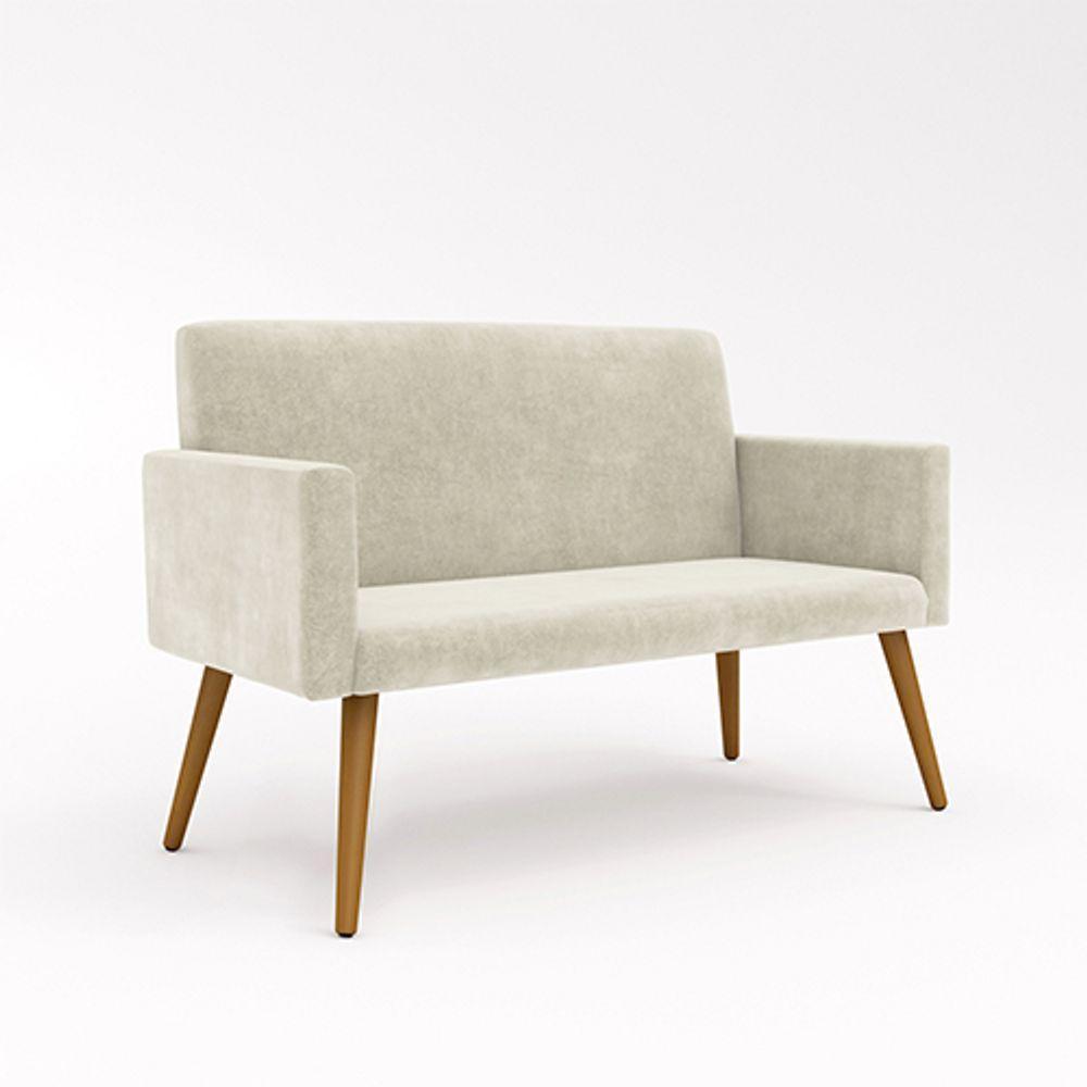 Kit Namoradeira 2 Lugares Reforçada + 2 Poltronas bege - 4