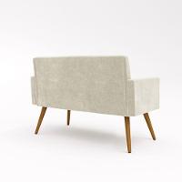 Kit Namoradeira 2 Lugares Reforçada + 2 Poltronas bege - 3