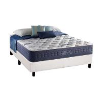 Cama Box Casal: Colchão Molas Anjos MasterPocket Ensacadas Blue Sea + Base CRC Courano Branco(138x188) - 1
