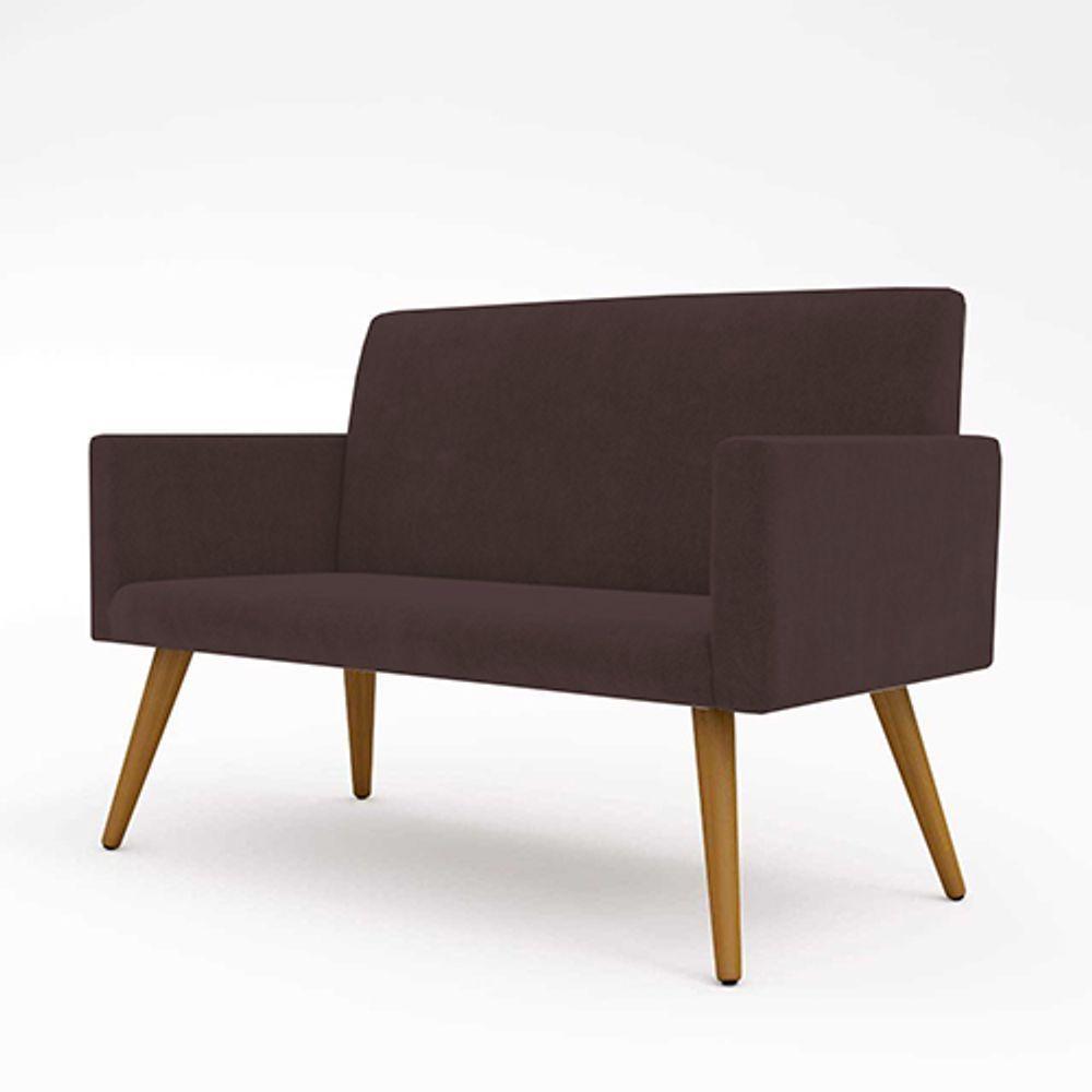 Kit Namoradeira 2 Lugares Reforçada + 2 Poltronas marrom - 4