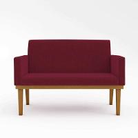 Kit Sofá 2 Lugares + Poltrona Com Base Suede marsala - 5