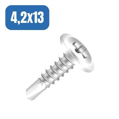 Parafuso Flangeado Phillips Ponta Broca - Ciser 4,2x13 - 500 Peças