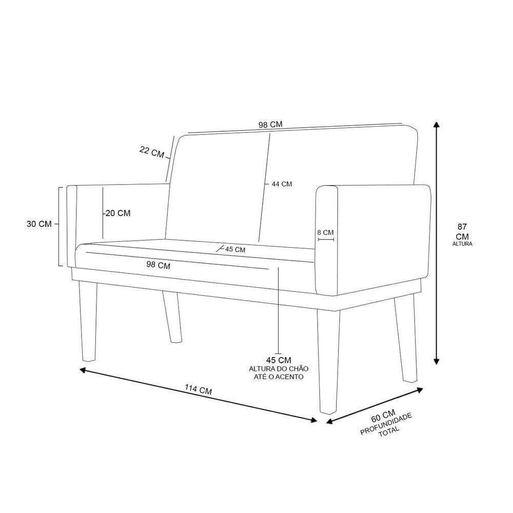 Namoradeira Base Reforçada Sala Elegante capuccino - 2