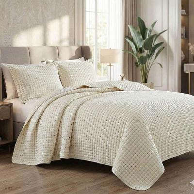 Kit Cobre Leito Colcha Casal 3 Peças Micropercal 300 Fios