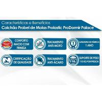 Cama Box Casal: Colchão Molas Probel Prolastic Palace + Base CRC Suede Brown(138x188) - 5