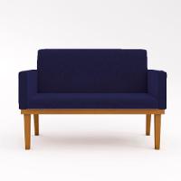 Namoradeira Base Reforçada Sala Elegante azul Marinho - 4