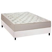 Cama Box Casal: Colchão Molas Ortobom Hotelaria Multilastic Orthotel Superluxo + Base CRC Courano White(138x188) - 1
