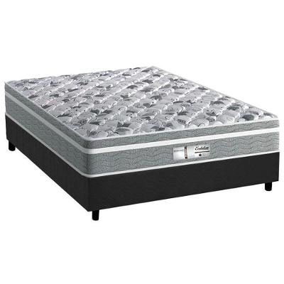 Cama Box Casal: Colchão Molas Ensacadas Probel Masterpocket Evolution + Base Crc Suede Gray(138X188)