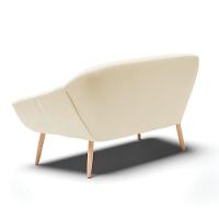 Namoradeira 02 Lugares Linho Bege A19 Pés Palito Natural - 5