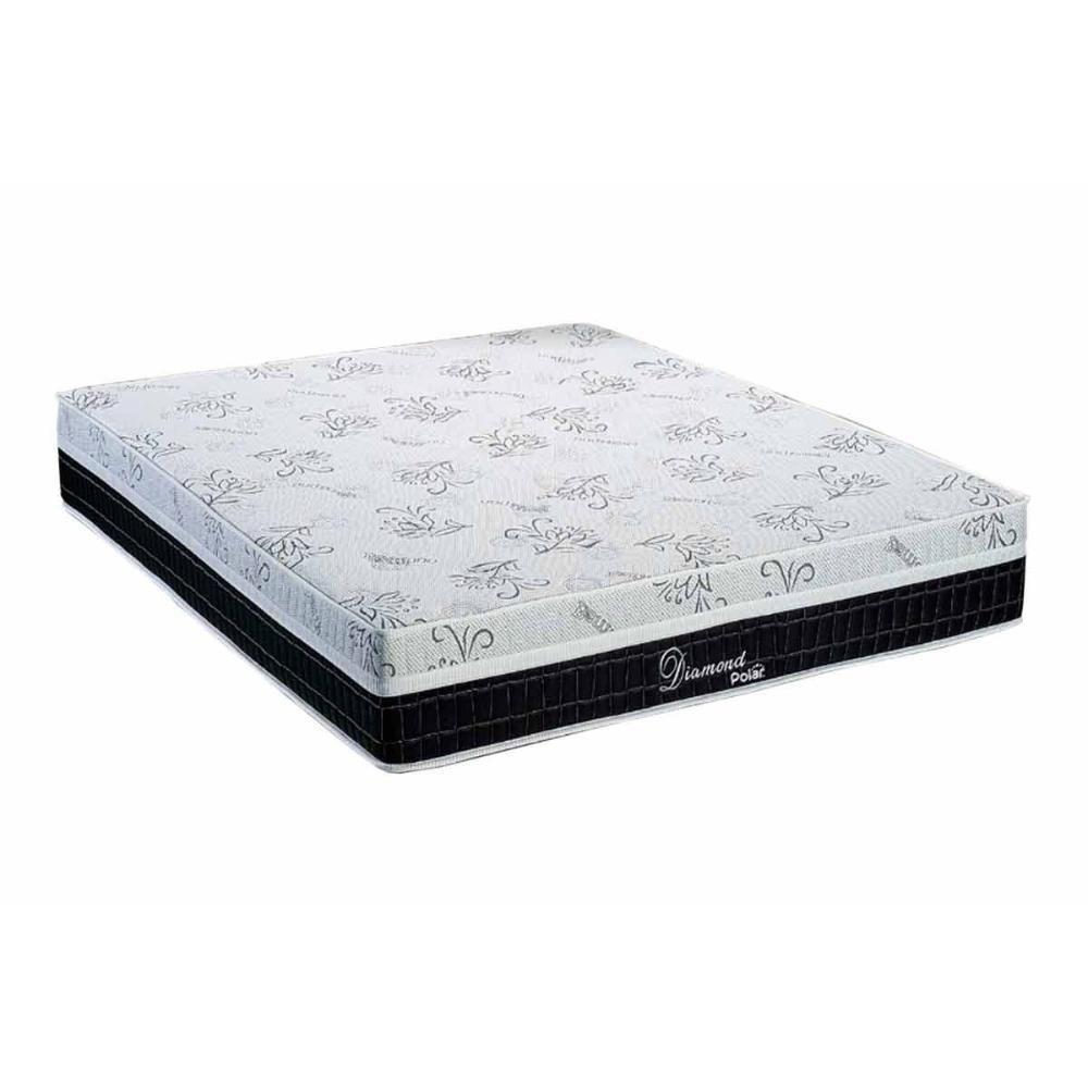 Cama Box Casal: Colchão Molas MasterPocket Ensacadas Polar   Diamond + Base CRC Rústico Black(138x188) - 2
